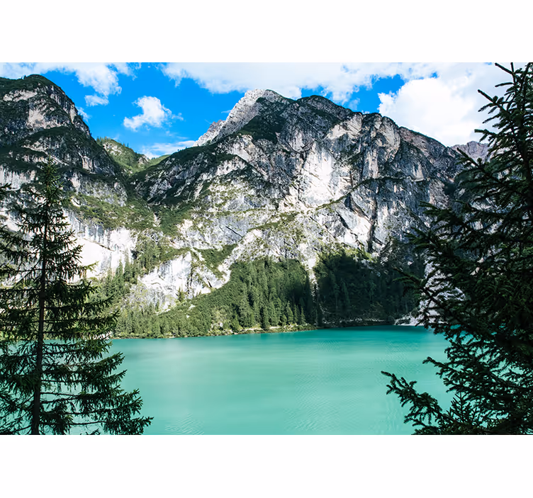 Tapisserie murale paysage panorama de grandes montagnes - TenStickers