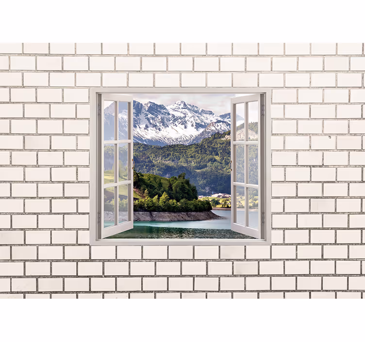 Tapisserie murale paysage Évasion en montagne - TenStickers