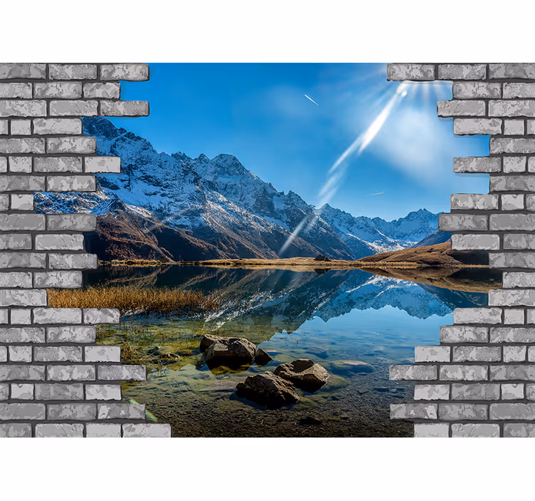 Tapisserie murale paysage Écho de montagnes - TenStickers