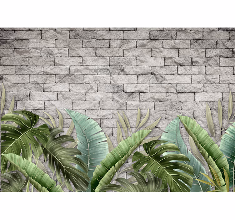 Tapisserie nature verts tropicaux luxuriants - TenStickers