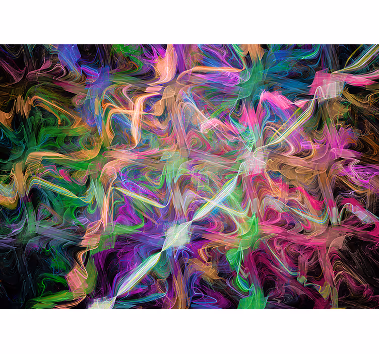 Tapisserie murale abstraite tourbillon vibrant - TenStickers
