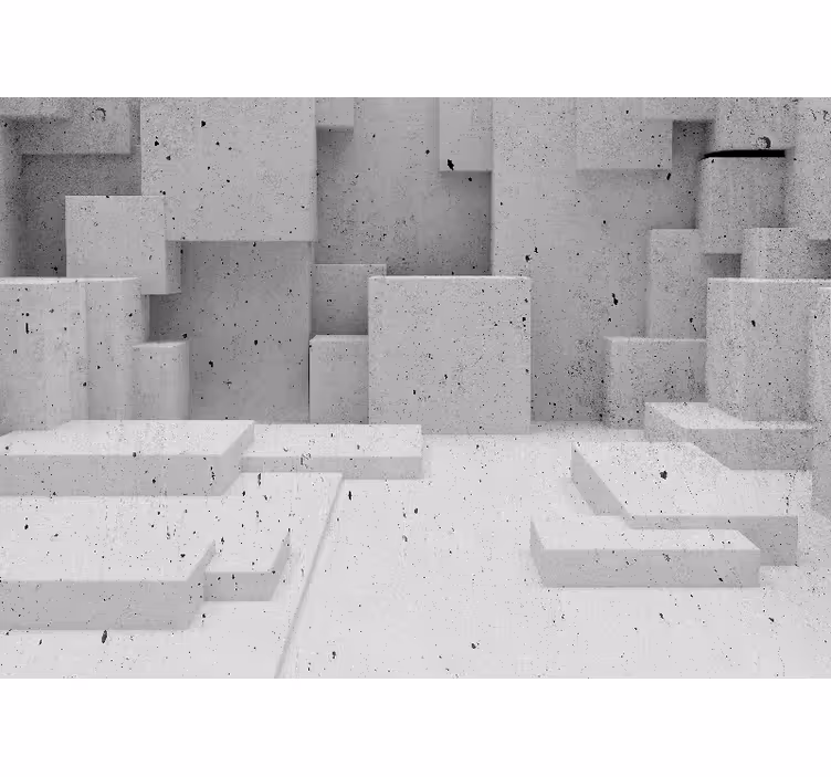 Papier peint 3D Formes concrètes - TenStickers