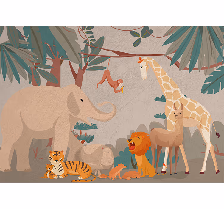 Papier peint nature Safari faune et flore - TenStickers