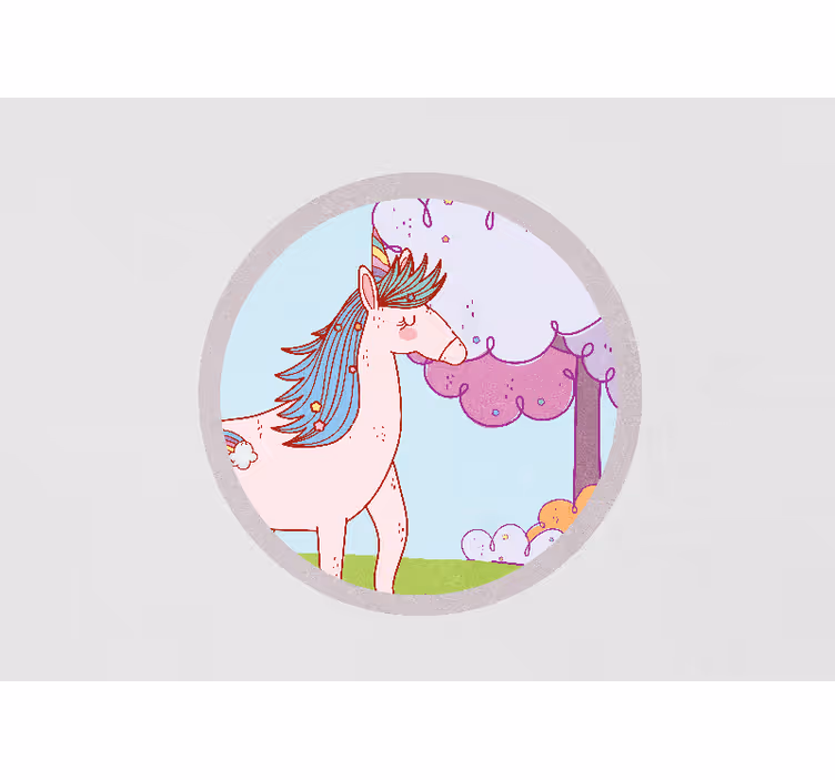 Tapisserie murale amour fantaisie ludique de licorne - TenStickers
