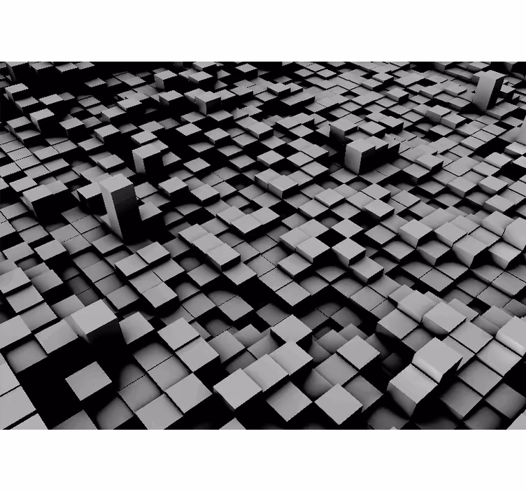 Papier peint 3D Fond de cubes noirs - TenStickers