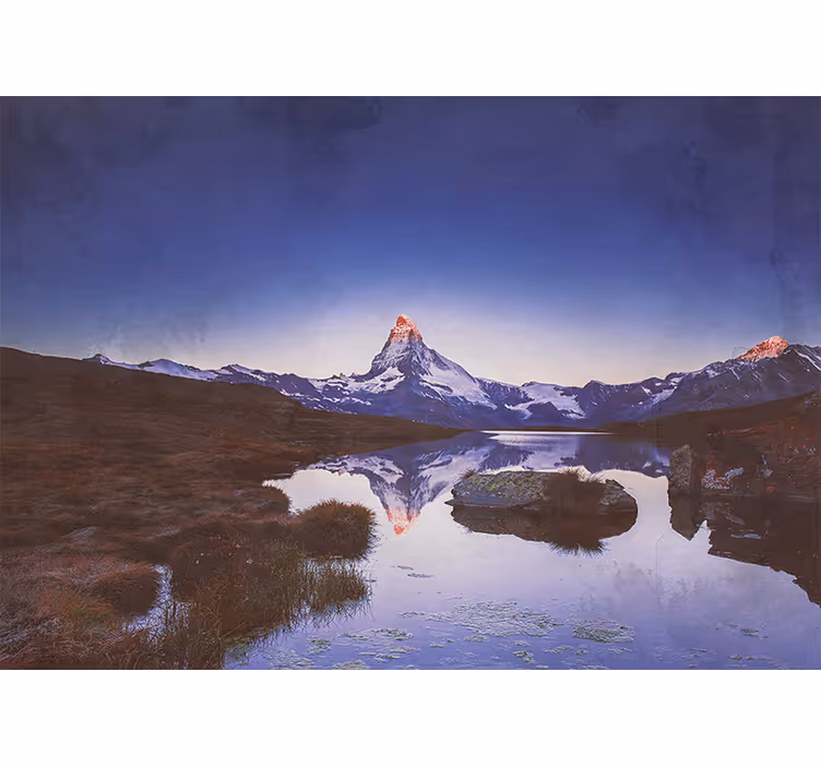 Tapisserie murale paysage Écho de montagne majestueuse - TenStickers