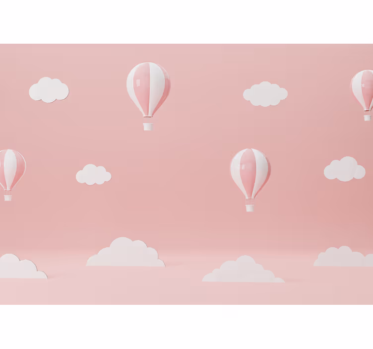 Tapisserie murale amour ballons colorés dans le ciel - TenStickers
