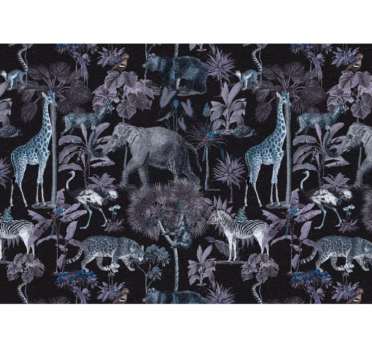 Tapisserie murale animaux paysage de safari sauvage - TenStickers