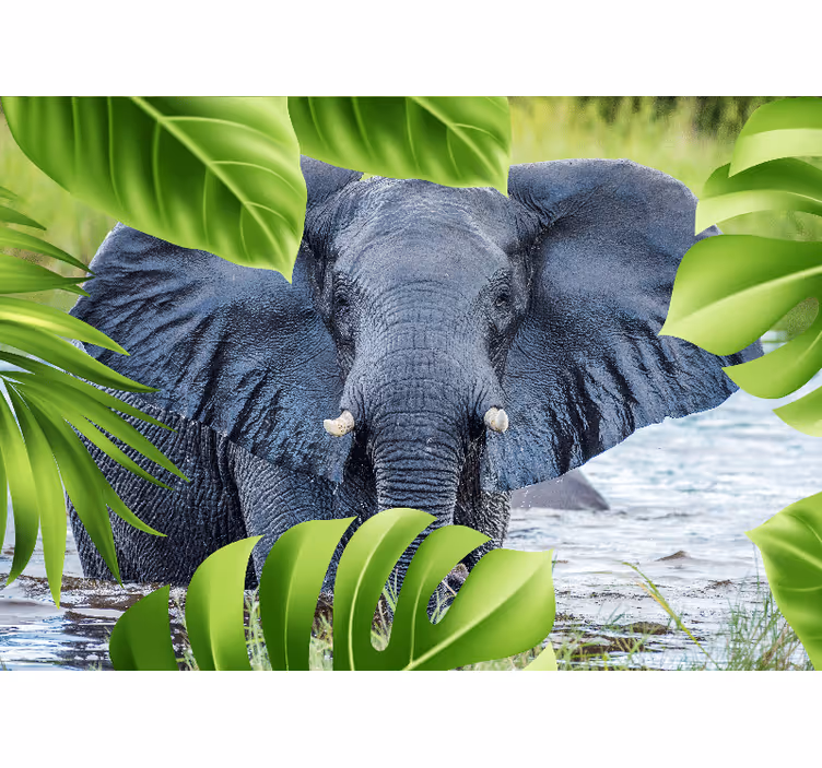 Tapisserie murale animaux expérience Éléphant royal - TenStickers