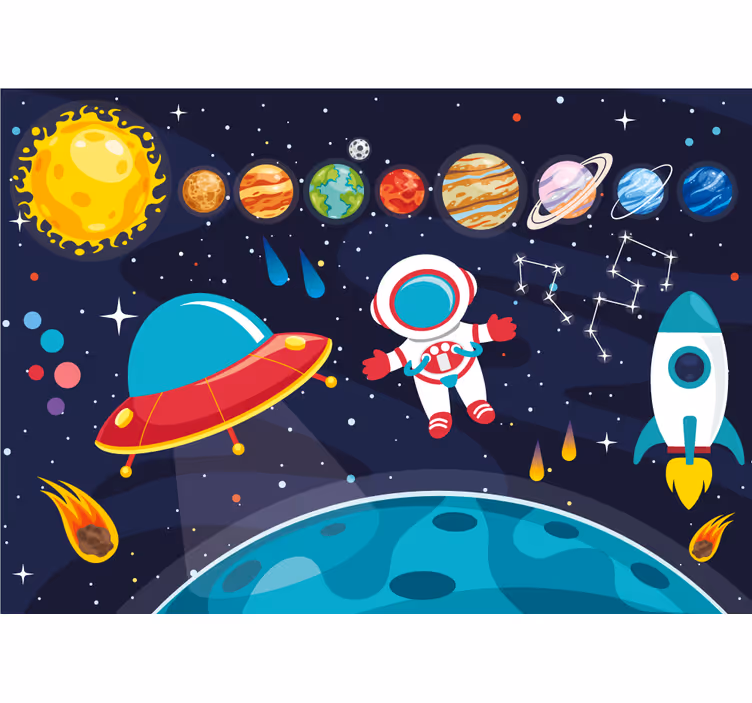 Tapisserie fantaisie quête cosmique concept - TenStickers