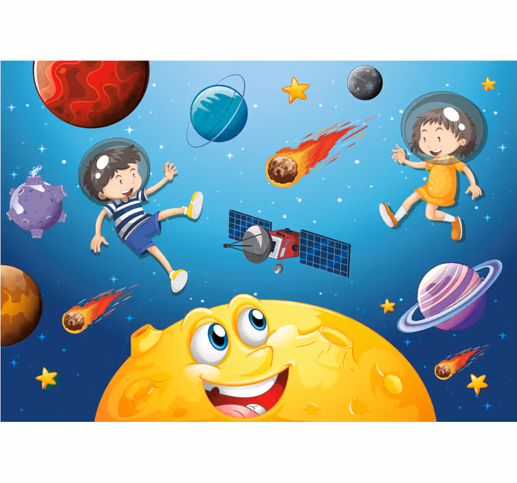 Tapisserie fantaisie aventure spatiale - TenStickers
