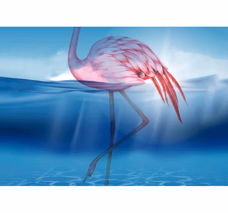 Tapisserie murale animaux flamant élégant - TenStickers