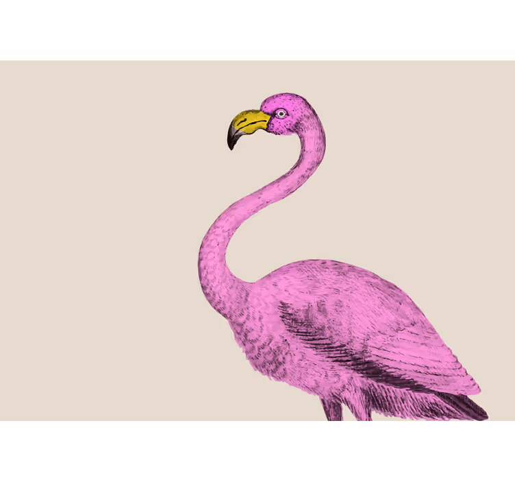 Tapisserie murale animaux flamant rose élégant - TenStickers