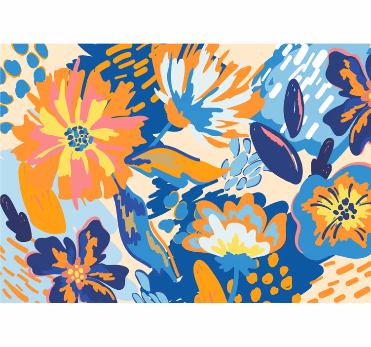 Tapisserie fleur arrangement floral éclatant - TenStickers