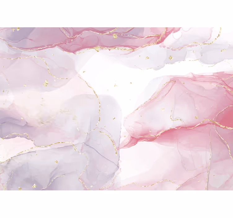 Tapisserie murale abstraite tourbillons roses délicats - TenStickers