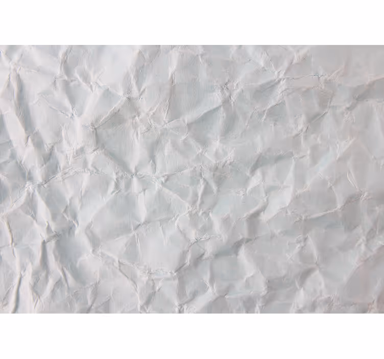 Papier peint 3D Texture de papier froissé blanc - TenStickers