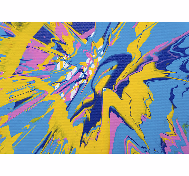 Tapisserie murale abstraite explosion de couleurs - TenStickers
