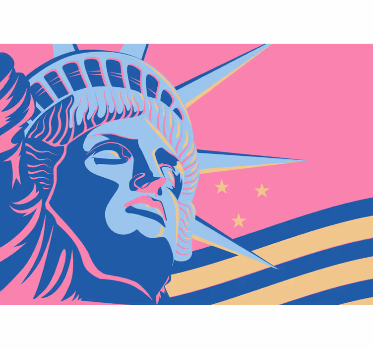Tapisserie ville monument de la liberté - TenStickers