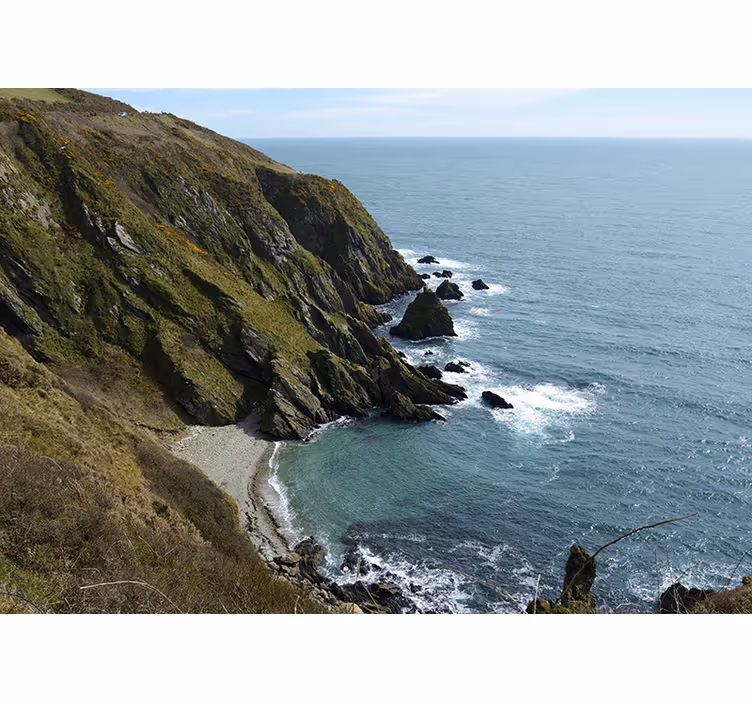 Tapisserie murale paysage structure en pierre maritime - TenStickers