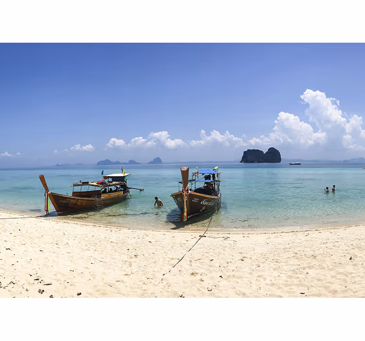 Tapisserie murale paysage plage tropicale - TenStickers