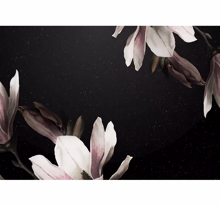 Tapisserie fleur motif floral magnolia - TenStickers