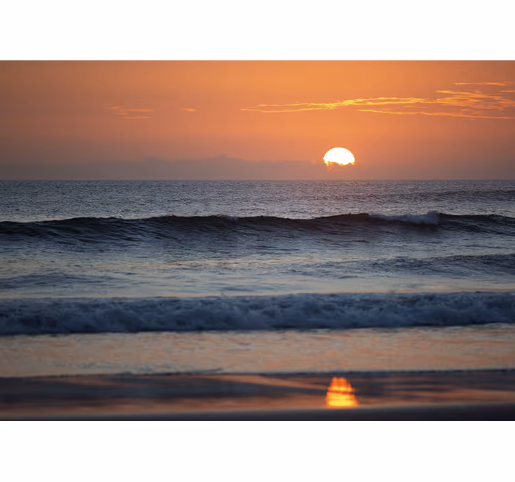 Tapisserie mer coucher de soleil horizon océan - TenStickers