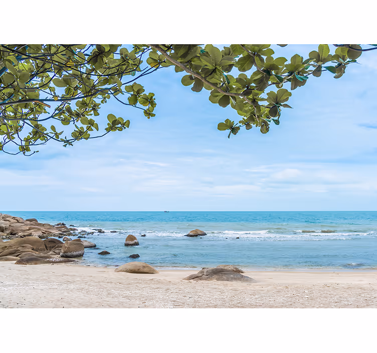 Papier peint mural mer Bord de mer naturel dans les caraïbes - TenStickers