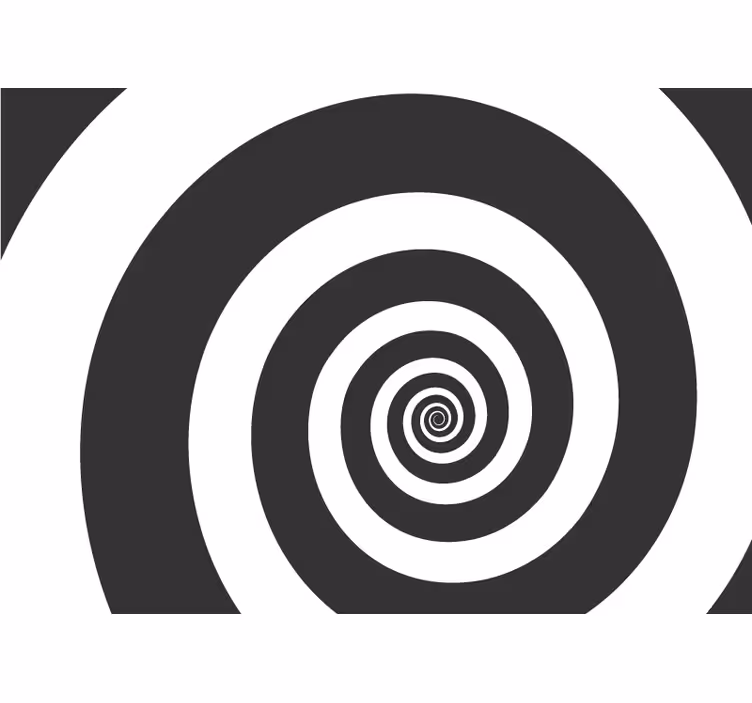 Tapisserie murale abstraite design illusion spirale - TenStickers