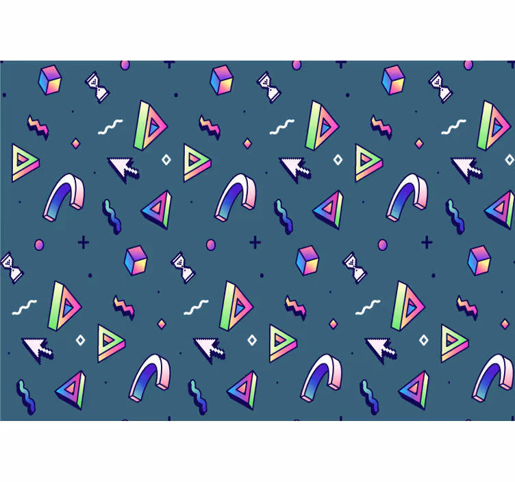 Tapisserie murale amour exploration des formes géométriques - TenStickers