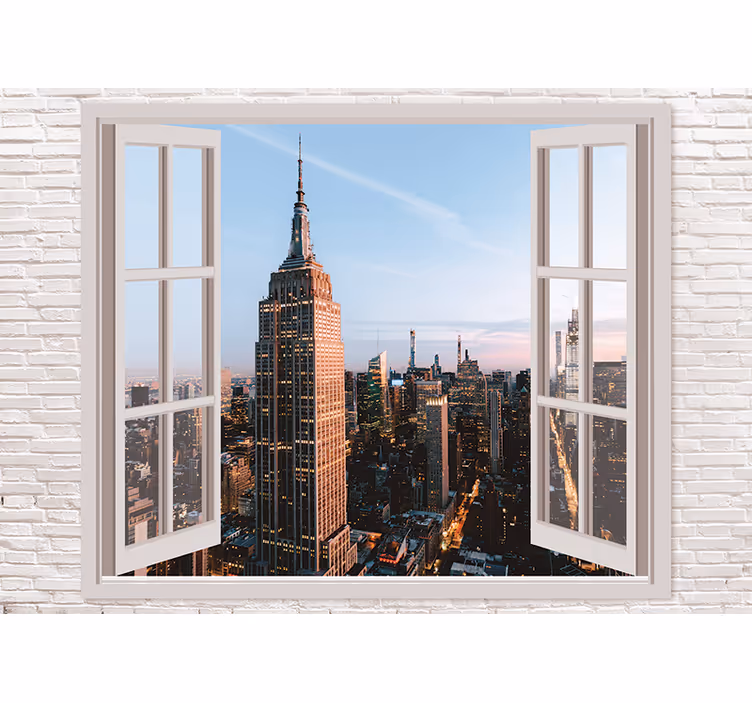 Tapisserie new york vue sur l'empire state - TenStickers