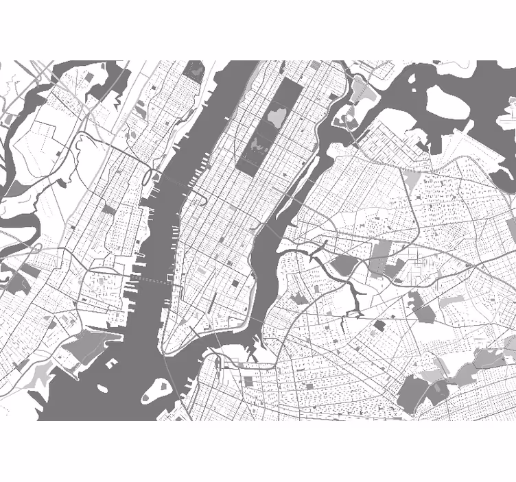 Papier peint mural pays et ville Carte de new york - TenStickers
