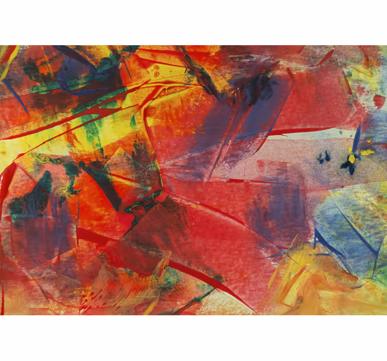 Tapisserie murale abstraite fusion de couleurs dynamiques - TenStickers