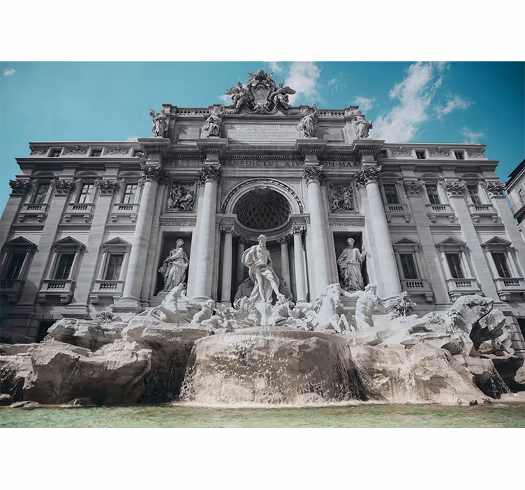 Tapisserie ville fontaine de trevi monument - TenStickers