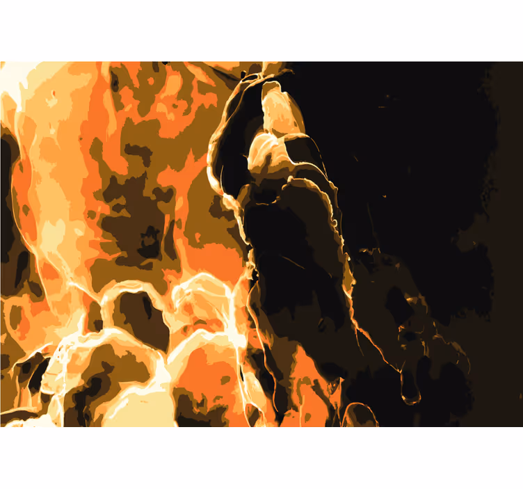Tapisserie murale abstraite motif abstrait ardent - TenStickers