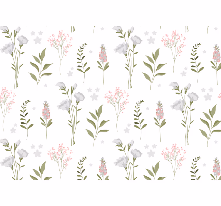 Tapisserie fleur motifs floraux délicats - TenStickers