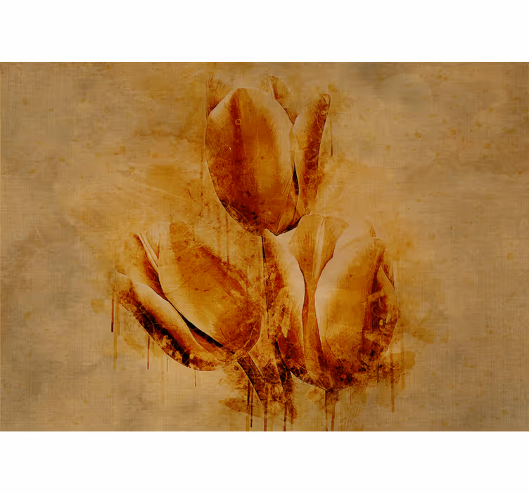 Tapisserie fleur arrangement de tulipes élégantes - TenStickers