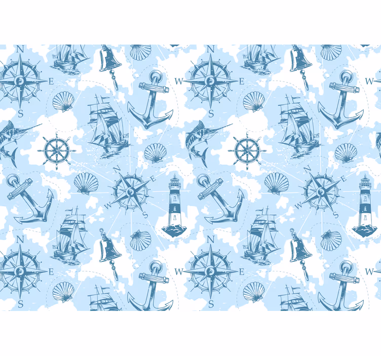 Tapisserie murale paysage éléments d'aventure marine - TenStickers