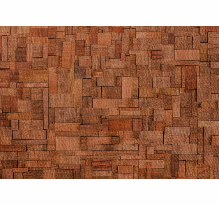 Tapisserie pierre planches en bois texturées - TenStickers