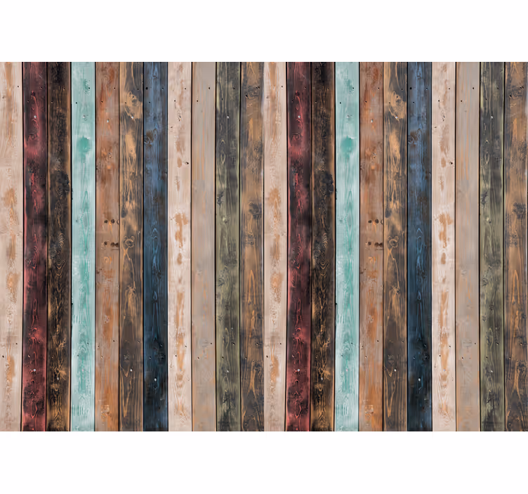 Tapisserie brique texture de planche en bois - TenStickers
