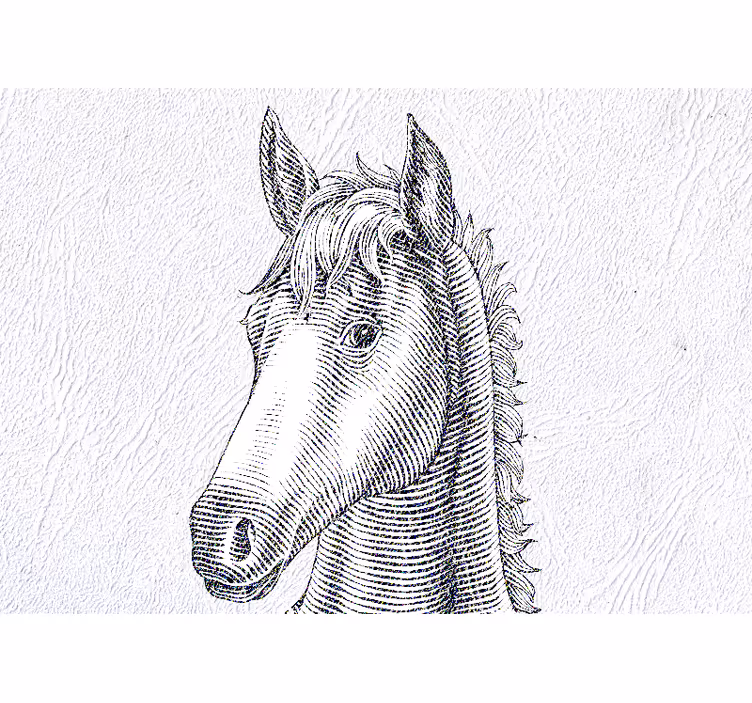 Tapisserie murale animaux portrait élégant de cheval - TenStickers