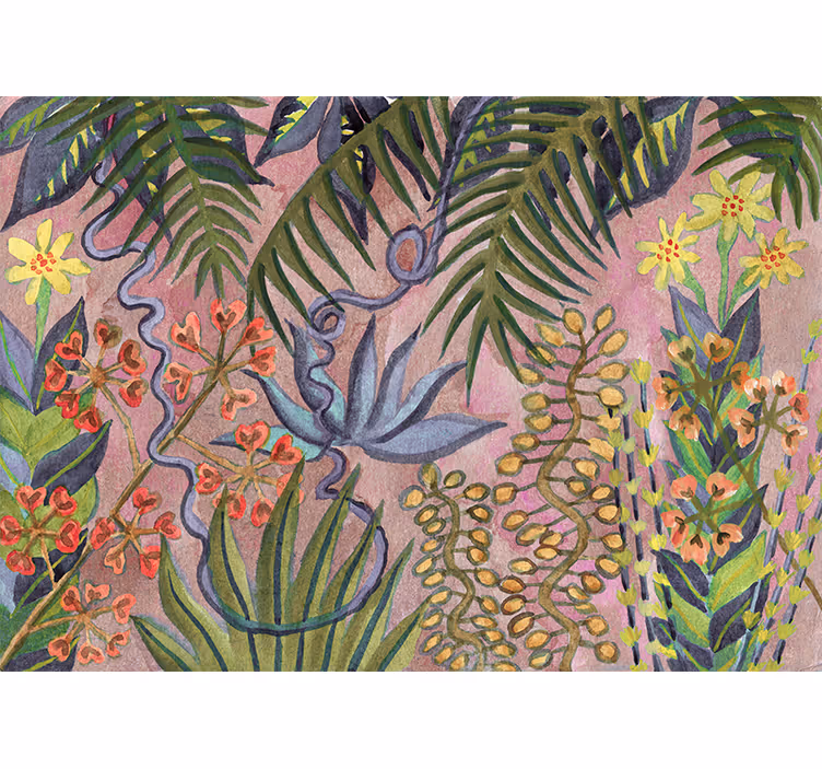 Papier peint mural forets Design coloré exotic - TenStickers
