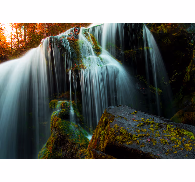 Tapisserie cascade eau qui tombe doucement - TenStickers