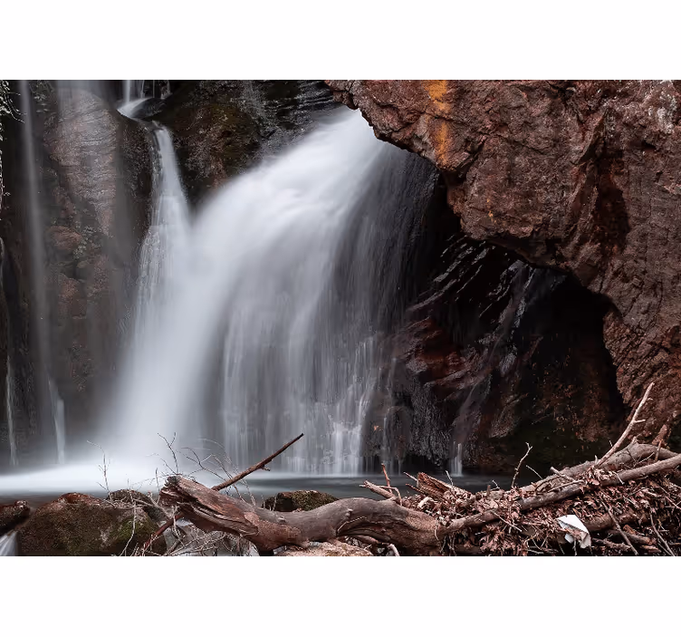 Tapisserie cascade perspective de grande cascade - TenStickers