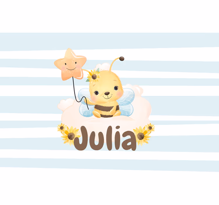 Tapisserie chambre bébé personnage abeille mignon - TenStickers