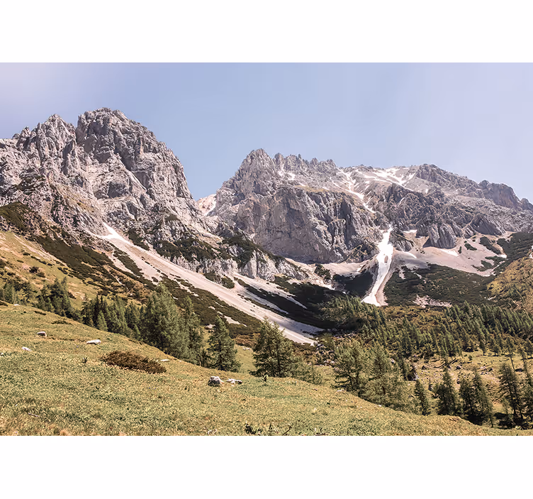 Tapisserie murale paysage tranquillité alpine - TenStickers