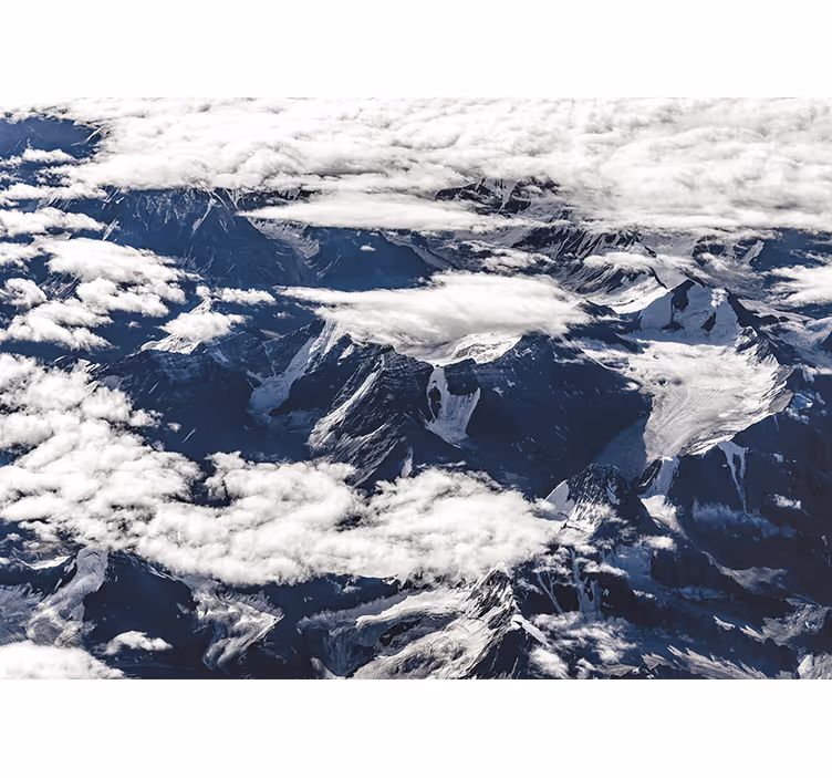 Papier peint mural montagne Pics de nuages - TenStickers