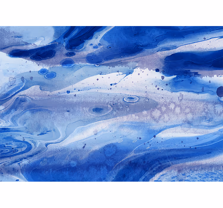 Photo murale design marbre abstrait bleu - TenStickers