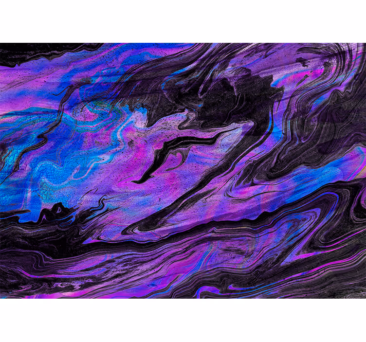 Tapisserie murale abstraite motifs violets tourbillonnants - TenStickers