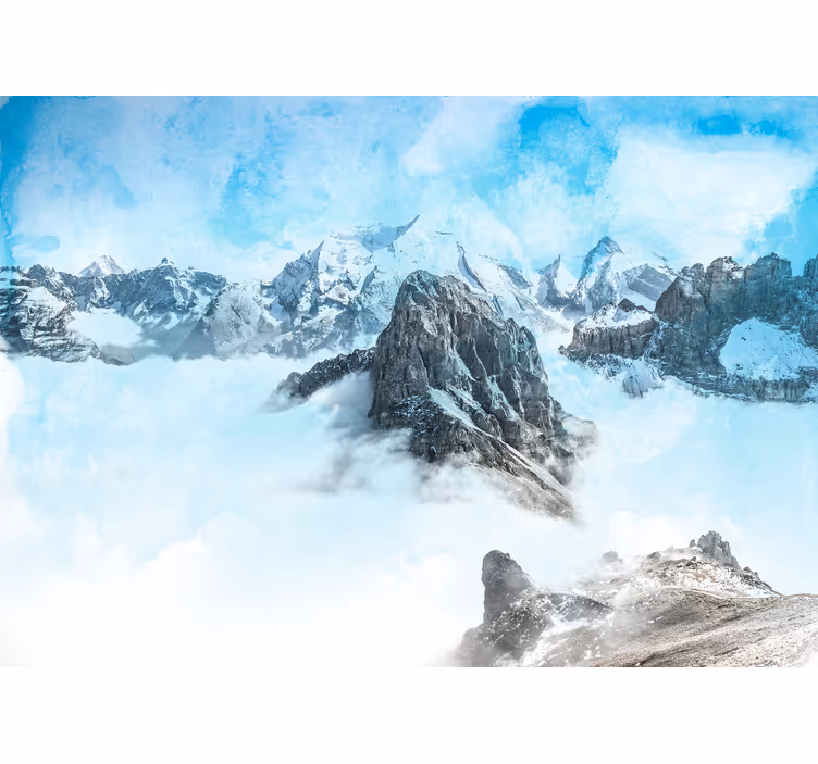 Papier peint montagne Paysage alpes de montagne - TenStickers