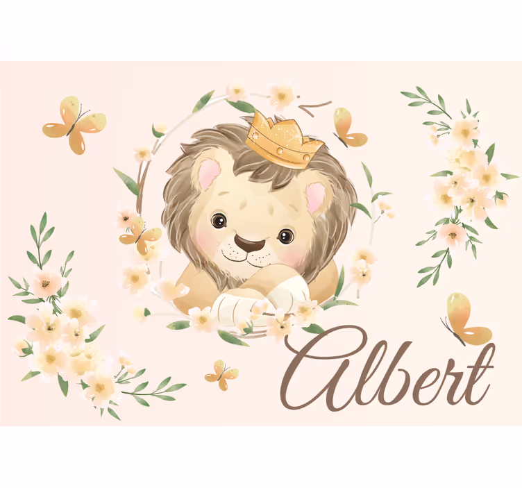 Tapisserie lion roi lion mignon - TenStickers